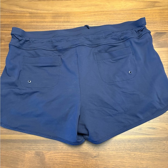 Athleta Blue Swim Shorts with Stretchy Fit and Wide Waistband - Picture 1 of 3